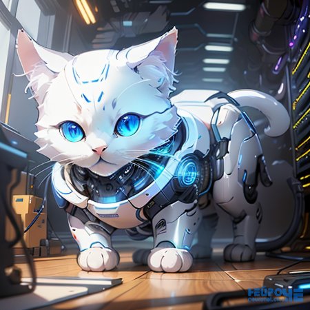 Кибер котики из мира аниме киберпанка