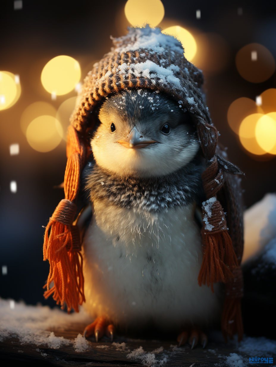 Пингвины в шапках